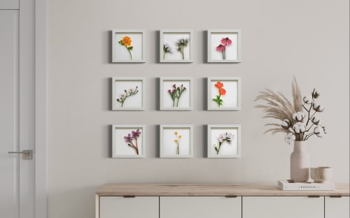 Wildflowers on-edge paper art | Wall Sculpture in Wall Hangings by JUDiTH+ROLFE