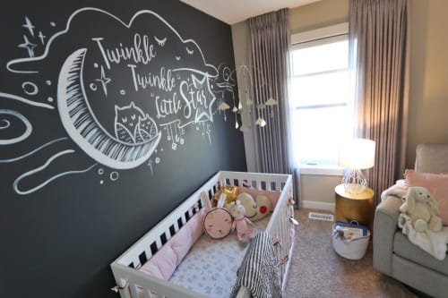 Twinkle Twinkle Little Star Mural, nursery room | Murals by Artist - Rozzie Lee