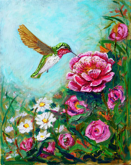 Winged Reverie Original Acrylic Painting by Amanda Dagg | Oil And Acrylic Painting in Paintings by DaggArt