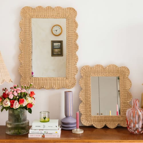 Mimi Scalloped Mirror (Medium) | Decorative Objects by Hastshilp