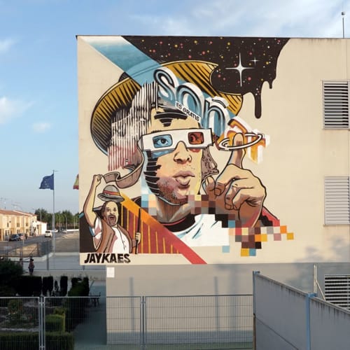 Soñar es gratis / Dreaming is free | Street Murals by JAY KAES