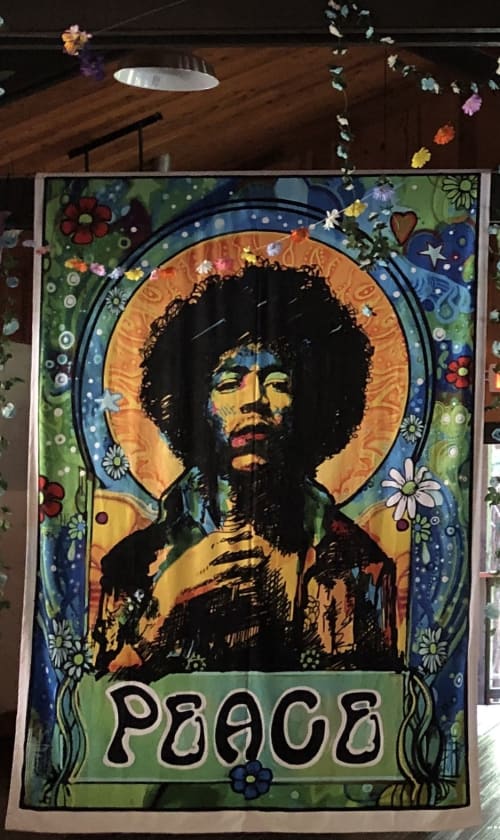 PEACE Hendrix | Wall Hangings by Kimberley Thomas Art | Camp Navarro in Navarro