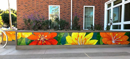 Bloom | Public Mosaics by Rachel Rodi | The Addison at Central Park in San Mateo