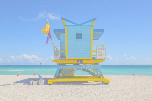 14th Street-Miami Lifeguard Chair (Pink) | Photography by Richard Silver Photo