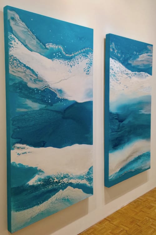Downward Waves One and Two | Paintings by Gabrielle Shannon
