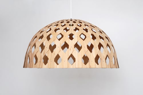Bamboo Light Hexagonal Dome 80 | Chandeliers by ADAMLAMP