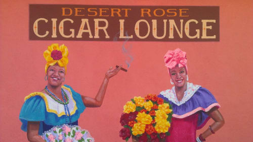 Hemingways Havana | Street Murals by Lucretia Torva | Desert Rose Pizza and Gastropub in Glendale