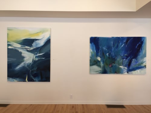 Abstract painting "Map of the New Mystery" | Paintings by Emilia Dubicki | Five Points Center for the Visual Arts in Torrington
