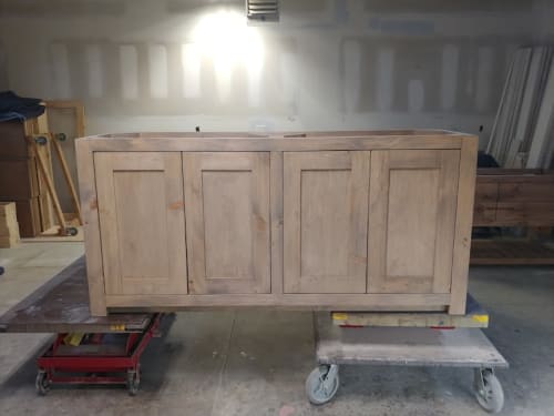 Model #1068 - Custom Double Sink Vanity | Countertop in Furniture by Limitless Woodworking