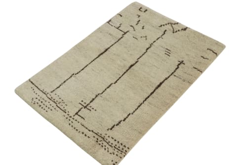 Rug & Kilim's Moroccan Contemporary Rug in Beige & Brown | Rugs by Rug and Kilim