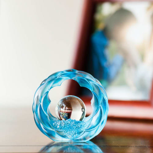 Crystal Abstract Cloud Feng Shui Desk Sculpture | Sculptures by Lawrence & Scott