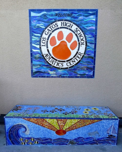 Memorial Bench for Tessa Joy Davis | Public Mosaics by Marsha Wickham Rafter | Los Gatos High School in Los Gatos