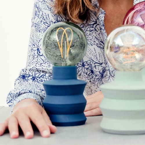 Zig Zag Lamp - Midnight | Lamps by niho Ceramics