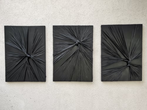 Contemporary 3D Wall Art, Modern Fabric and Plaster Painting | Drawings by Sarmal Design