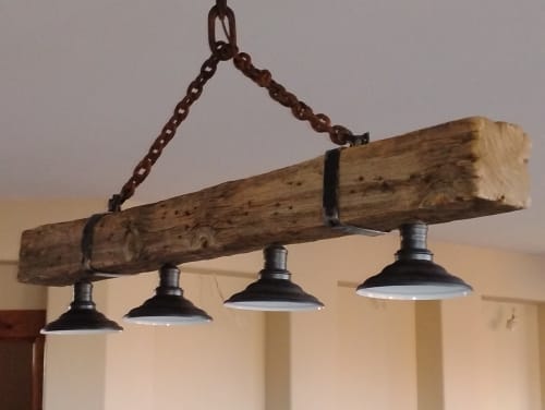 Reclaimed beam chandelier | Chandeliers by FrostCanyon Designs/Bo Sanders/the shop