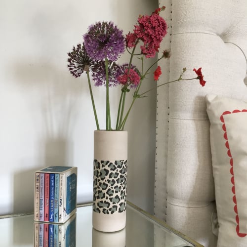 Khaki Leopard Vase | Vases & Vessels by Helen Jones Ceramics