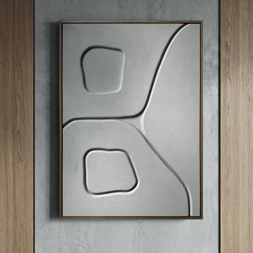 Riverstone Flow Textured Wall Relief Sculpture | Wall Sculpture in Wall Hangings by DY atelier