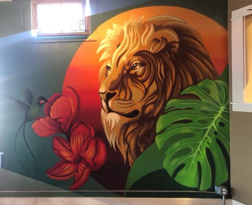 Nine Mile Restaurant Lion Mural