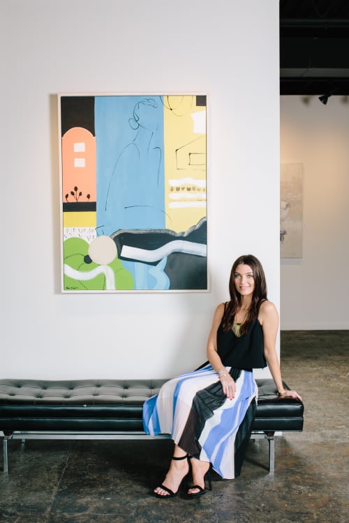 Painting in Gallery Space | Paintings by Paige Kalena Follmann