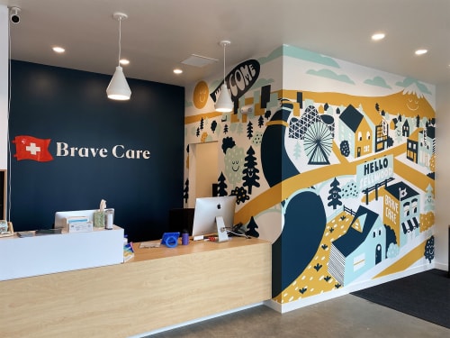 Brave Care Sellwood Mural | Murals by J&S Signs | Brave Care in Portland