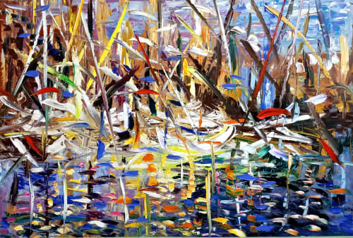 Anima in Porto | Oil And Acrylic Painting in Paintings by Puliafico Antonino