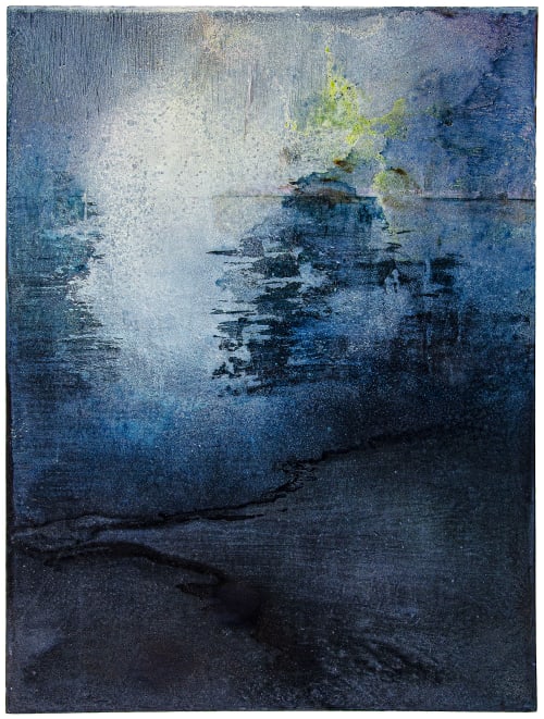 Catena 5, oil, graphite, gold on birch panel, 48”x36"x2.5" | Oil And Acrylic Painting in Paintings by Virginia Bradley Art