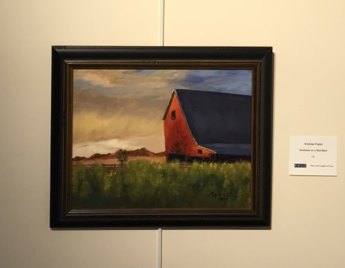 Shadows on a Red Barn | Paintings by Andrea Frank | Page-Walker Arts & History Center in Cary