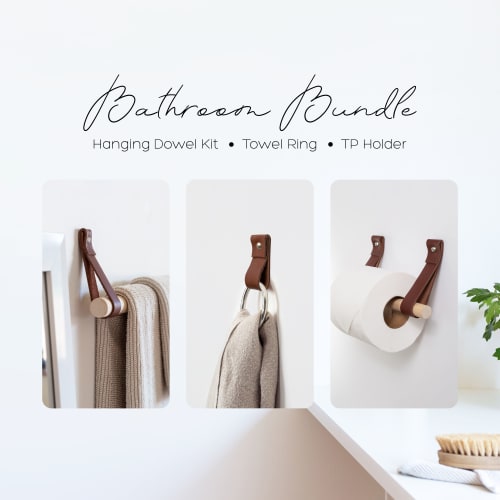 Bathroom Bundle Kit [Flat End] | Hook in Hardware by Keyaiira | leather + fiber | Artist Studio in Santa Rosa