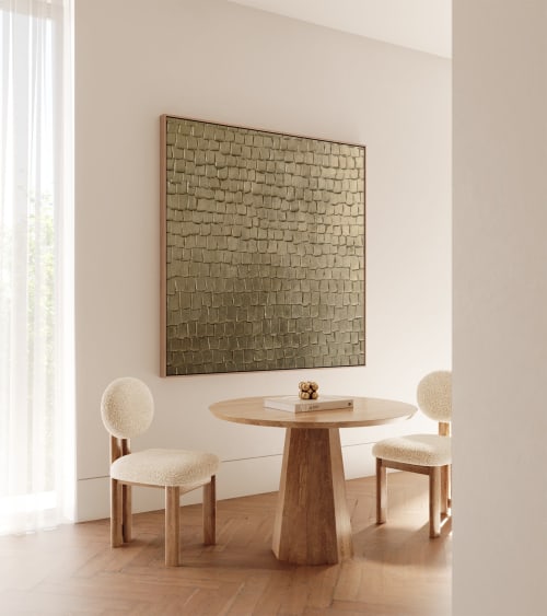 Gold 3d Textured Painting | Oil And Acrylic Painting in Paintings by Berezart