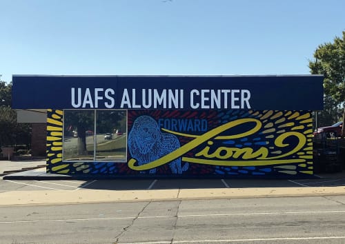 Forward Lions | Street Murals by Bryan Alexis | UAFS Alumni Association in Fort Smith