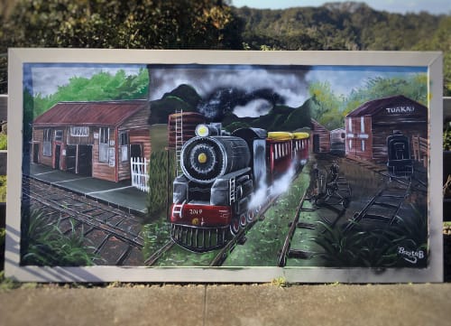 Trains of Tuakau | Murals by Manabell | Tuakau in Tuakau