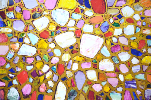 Stones in gold 3. | Paintings by IRYNA KASTSOVA