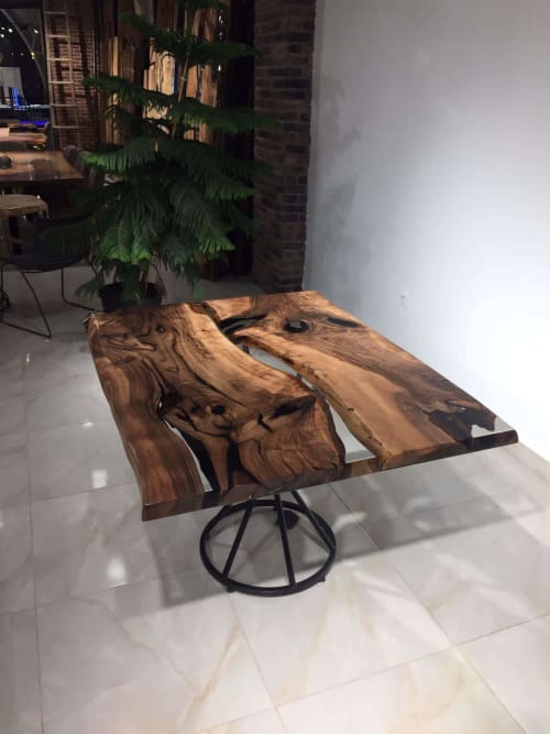 Kitchen Table, Live Edge Walnut Table | End Table in Tables by Gül Natural Furniture