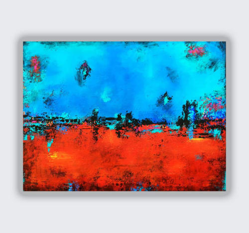 Blue and Red | Oil And Acrylic Painting in Paintings by Robin Jorgensen