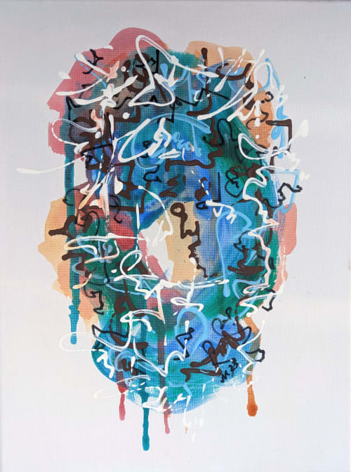 Novel: The Soloist of Abstract Music, acrylic on canvas | Paintings by Lena Kolambet