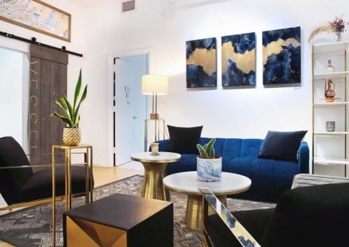 Fjords of Consciousness – Triptych | Paintings by Frankie Hsu | Iris-Kaplan Center in New York