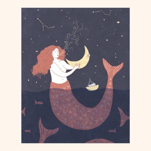 Mermaid | Wall Hangings by Elana Gabrielle
