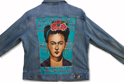 Frida Custom Denim Jacket | Art & Wall Decor by Jwlç Mendoza
