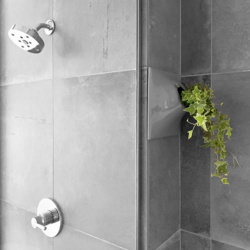 Node M Wall Planter, 9" Mid Century Modern Planter, Gray