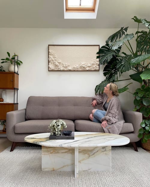 Woven wall art frame (Beach Cliff 003) | Tapestry in Wall Hangings by Elle Collins