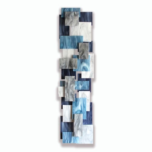 "Arctic" TT Glass and Metal Wall Sculpture | Wall Hangings by Karo Studios | Los Angeles in Los Angeles