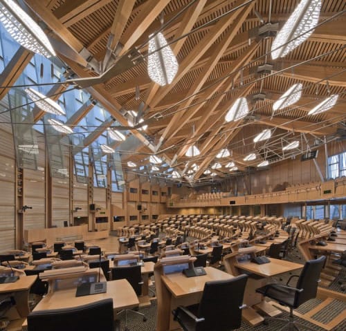 Scottish Parliament Debating Chamber LED Luminaire Project