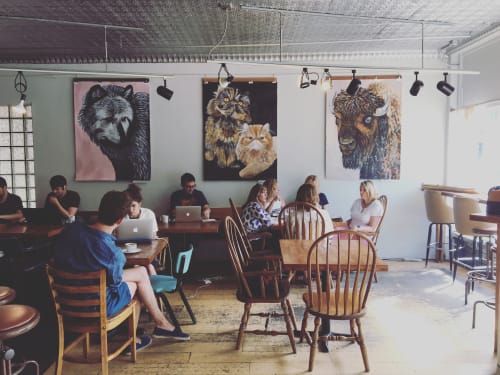 Neveah, Wolf | Paintings by Natalie Jo Wright | Johnson Public House in Madison
