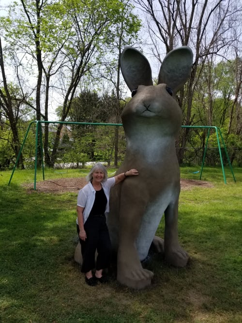 "Bunny on the Loose" | Public Sculptures by J.A. Mayer "Sculptor" | Coulter Playground in Greensburg