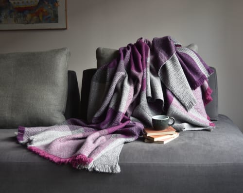 Handwoven Heather Throw | Linens & Bedding by Rhian Wyman Design