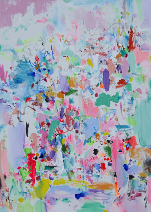 Fun time - Original mixed media painting | Paintings by Xiaoyang Galas