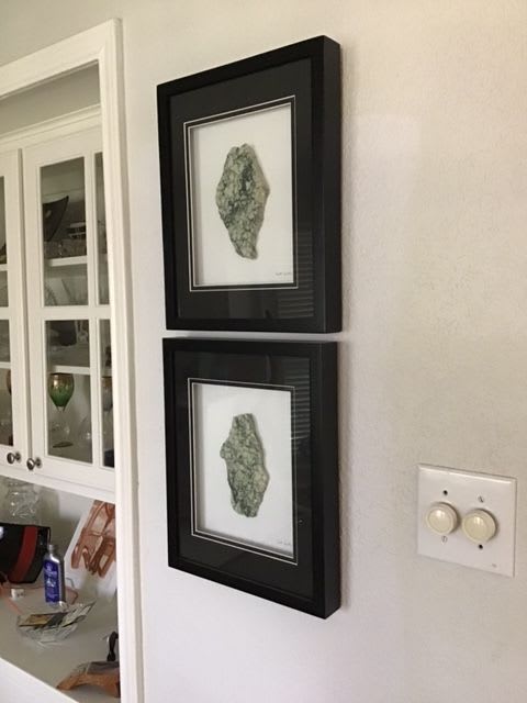 11x14 Framed Stone Artwork (pair of Campan Vert marble) | Wall Hangings by Scott Gentry Sculpture, LLC