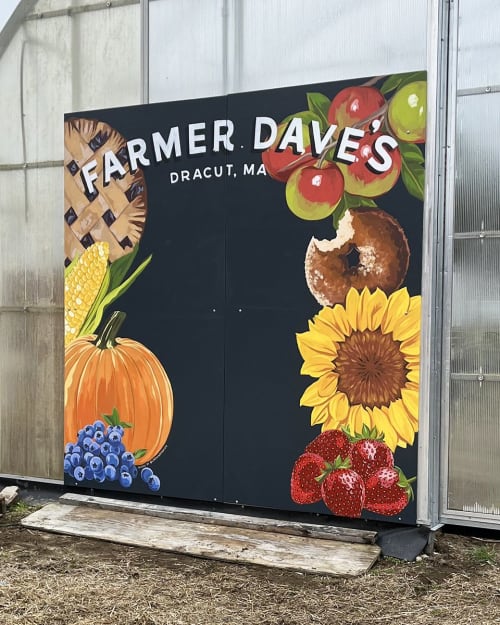 Farm Mural | Murals by Amanda Beard Garcia | Farmer Dave's Farm Stand in Dracut