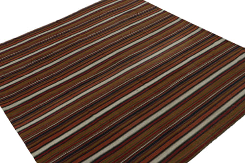 Vintage Tribal Kilim rug in Polychromatic Stripes by Rug | Area Rug in Rugs by Rug and Kilim