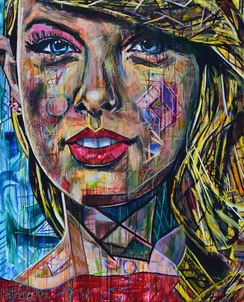 Taylor Swift Painting by Kent Paulette Wescover Paintings